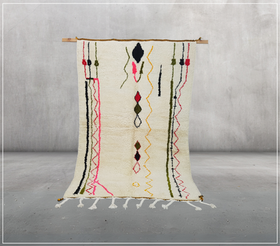 Handgefertigter Azilal-Teppich, 240 x 150 cm || 7,87 x 4,92 Fuß, AZ-165