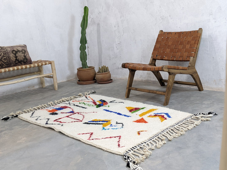 Handgefertigter Azilal-Teppich, 150 x 100 cm || 4,92 x 3,28 Fuß, P-147