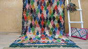 Vintage Boucherouite Teppich - 185 x 130 cm || 6,07 x 4,27 Fuß - KENZA & CO