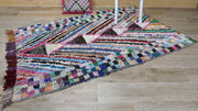 Vintage Boucherouite Teppich - 210 x 130 cm || 6,89 x 4,27 Fuß - KENZA & CO