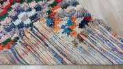 Vintage Boucherouite Teppich - 215 x 115 cm || 7,05 x 3,77 Fuß - KENZA & CO