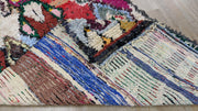 Vintage Boucherouite Teppich - 230 x 130 cm || 7,55 x 4,27 Fuß - KENZA & CO