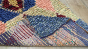 Vintage Boucherouite Teppich - 225 x 87 cm || 7,38 x 2,85 Fuß - KENZA & CO
