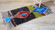 Vintage Boucherouite Teppich - 170 x 85 cm || 5,58 x 2,79 Fuß - KENZA & CO