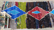 Vintage Boucherouite Teppich - 170 x 85 cm || 5,58 x 2,79 Fuß - KENZA & CO