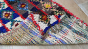 Vintage Boucherouite Teppich - 275 x 80 cm || 9,02 x 2,62 Fuß - KENZA & CO