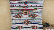 Vintage Boucherouite Teppich - 220 x 125 cm || 7,22 x 4,1 Fuß - KENZA & CO