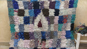Vintage Boucherouite Teppich - 210 x 140 cm || 6,89 x 4,59 Fuß - KENZA & CO