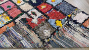 Vintage Boucherouite Teppich - 215 x 145 cm || 7,05 x 4,76 Fuß - KENZA & CO