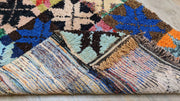 Vintage Boucherouite Teppich - 180 x 115 cm || 5,91 x 3,77 Fuß - KENZA & CO