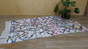 Boucherouite-Teppich, 240 x 127 cm || 7,87 x 4,17 Fuß - KENZA & CO